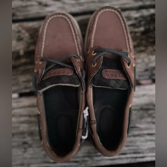 Sperry Top Siders Leather Blue Green Tartan Plaid Women's Boat Shoes Size 6.5 - Picture 10 of 12